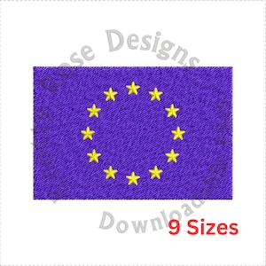 European Union Flag (Instant Download) Machine Embroidery Design