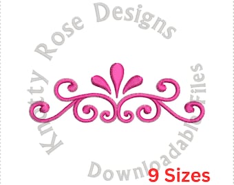 Curly Flourish 1 (Instant Download) Machine Embroidery Design