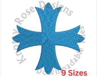 Patonce Cross (Instant Download) Machine Embroidery Design