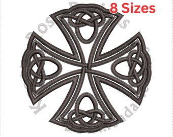 Croce di ferro con nodi celtici (download immediato) Disegno per ricamo a macchina