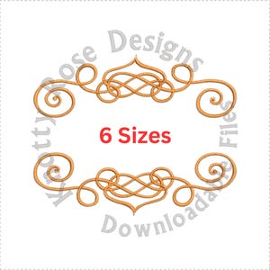 Rullornament 1a Delad ram (direkt nedladdning) Maskinbroderidesign