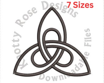 Applicazione con nodo celtico Triknot 1 (Download immediato) Disegno per ricamo a macchina