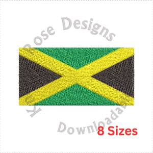 Jamaica Flag (Instant Download) Machine Embroidery Design