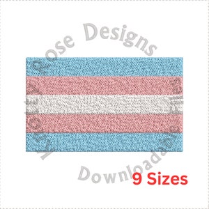 Transgender Pride Flag 2 (Instant Download) Machine Embroidery Design