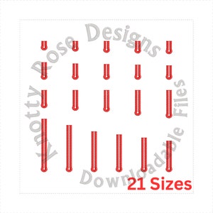 Keyhole Buttonholes (Instant Download) Machine Embroidery Design collection