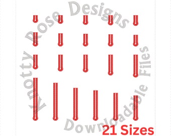 Keyhole Buttonholes (Instant Download) Machine Embroidery Design collection