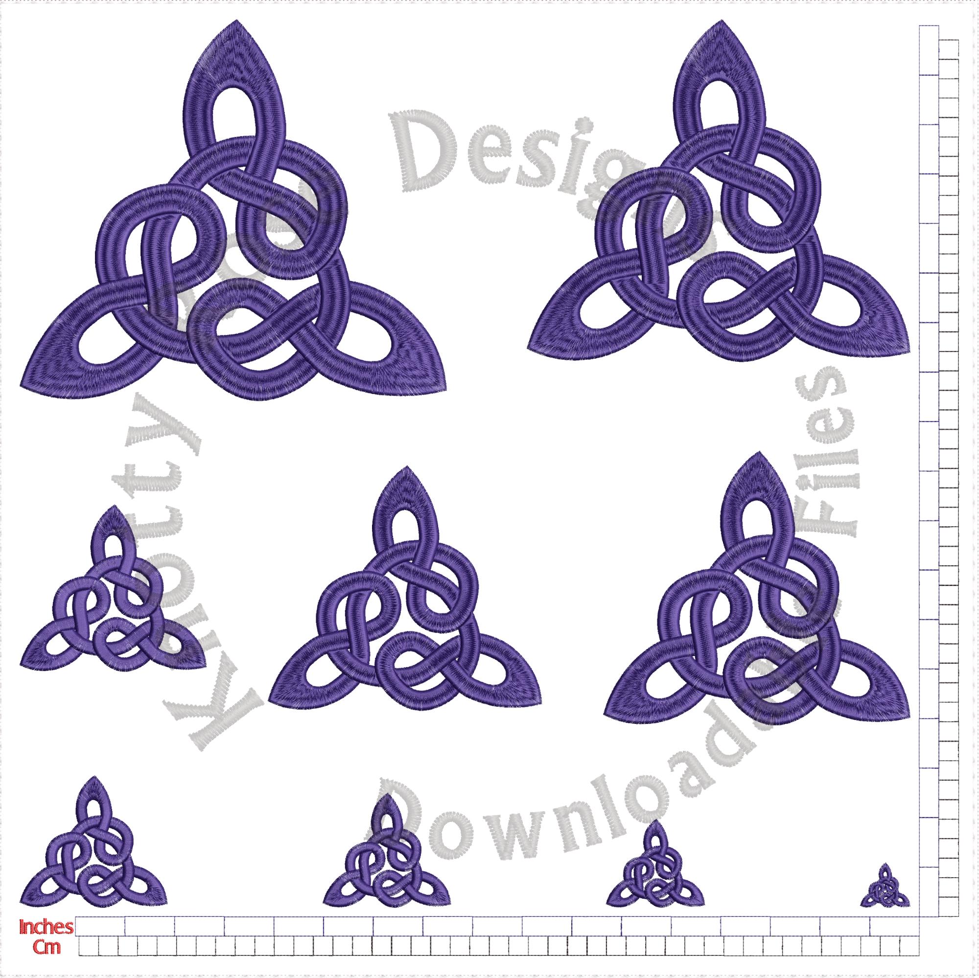Celtic Knotwork Triangle 4 (instant Download) Machine Embroidery Design