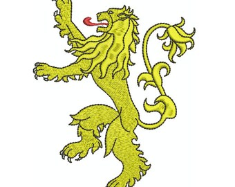 Instant Download*** (Machine Embroidery Design) Heraldic Lion Rampant