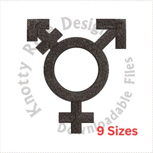 Transgender Trans Transexual Symbol 1 (Instant Download) Machine Embroidery Design