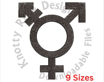 Transgender Trans Transexual Symbol 1 (Instant Download) Machine Embroidery Design