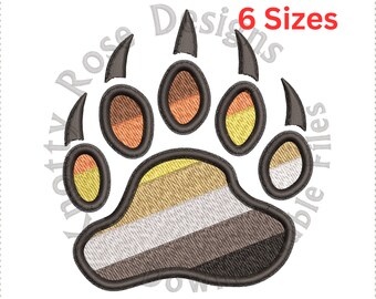 Bear Pride Paw Print 2 (Download istantaneo) Disegno di ricamo a macchina