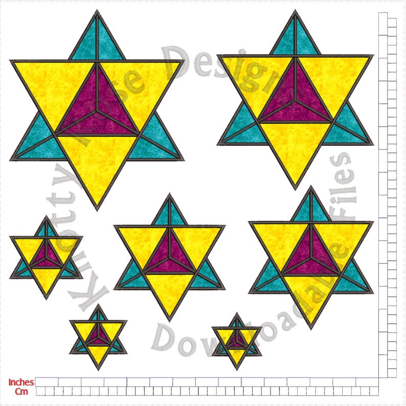 Applique Merkaba 3 (instant Download) Machine Embroidery Design - Etsy