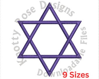 Star of David 1 (Instant Download) Machine Embroidery Design