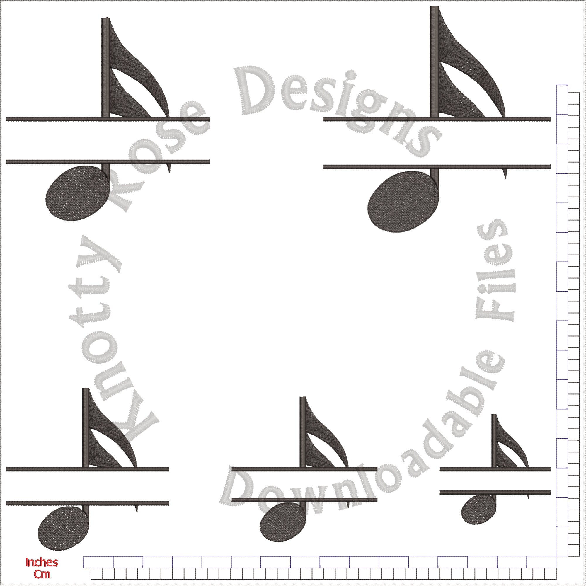 Musical Sixteenth Note Split Frame (instant Download) Machine ...