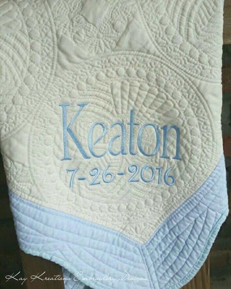 Monogrammed Baby Blankets Girls & Boys Quilted Baby Blanket Etsy