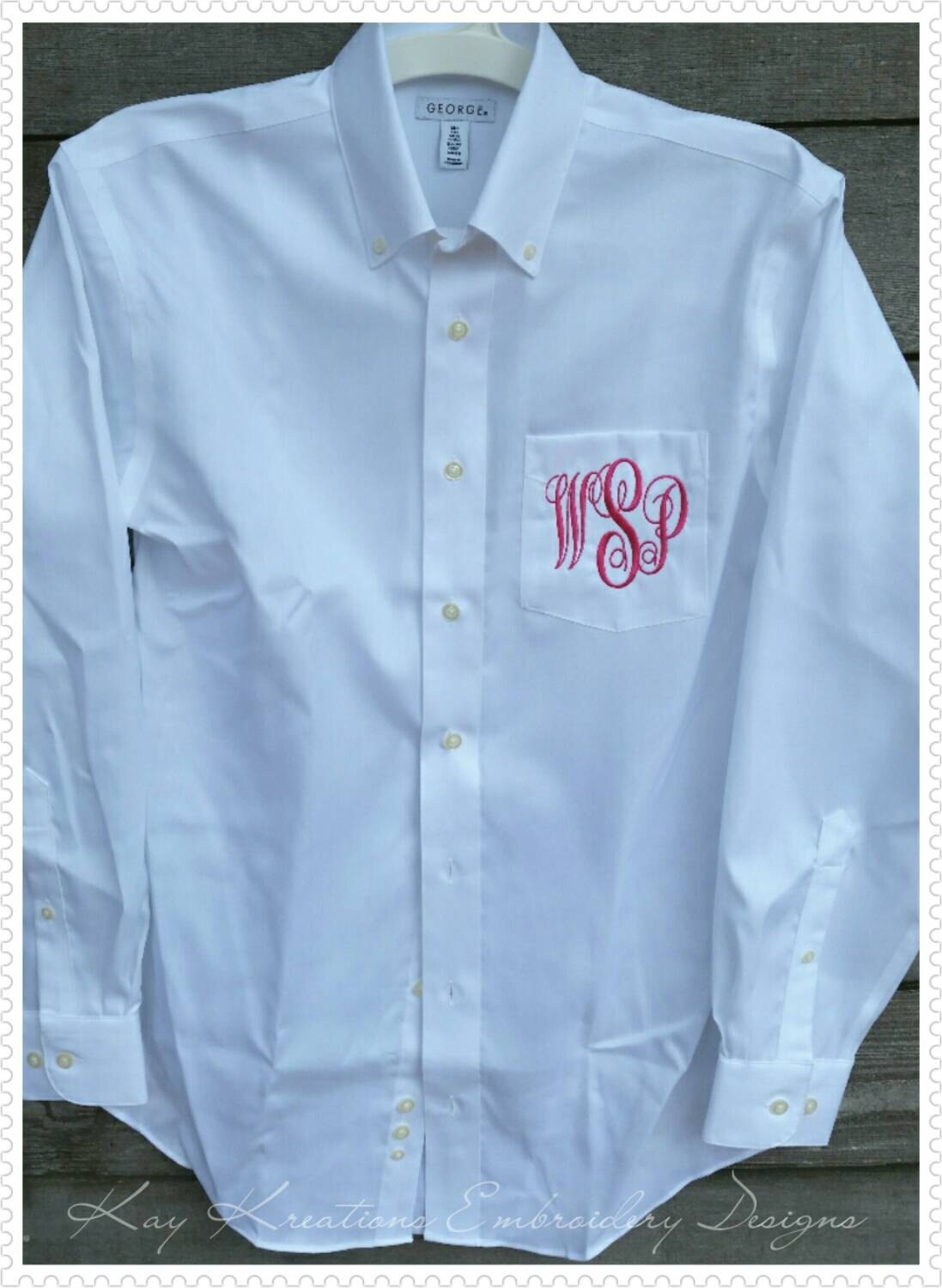 monogrammed oversized shirts