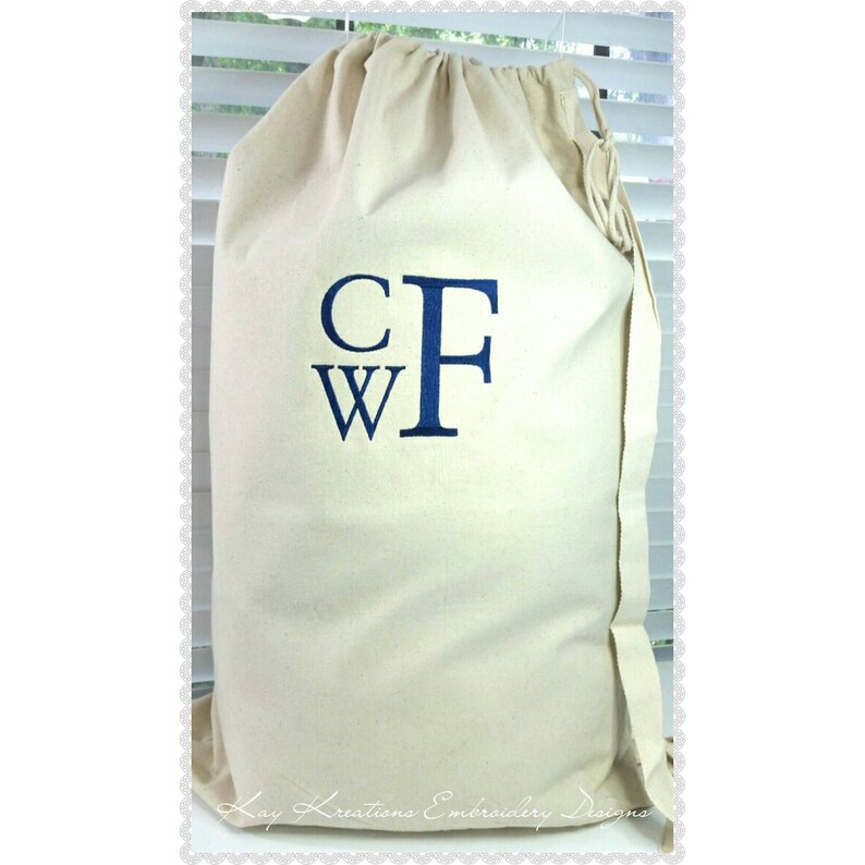Monogram Laundry Bags Xxlarge Duffledirty Cloths Bag Etsy
