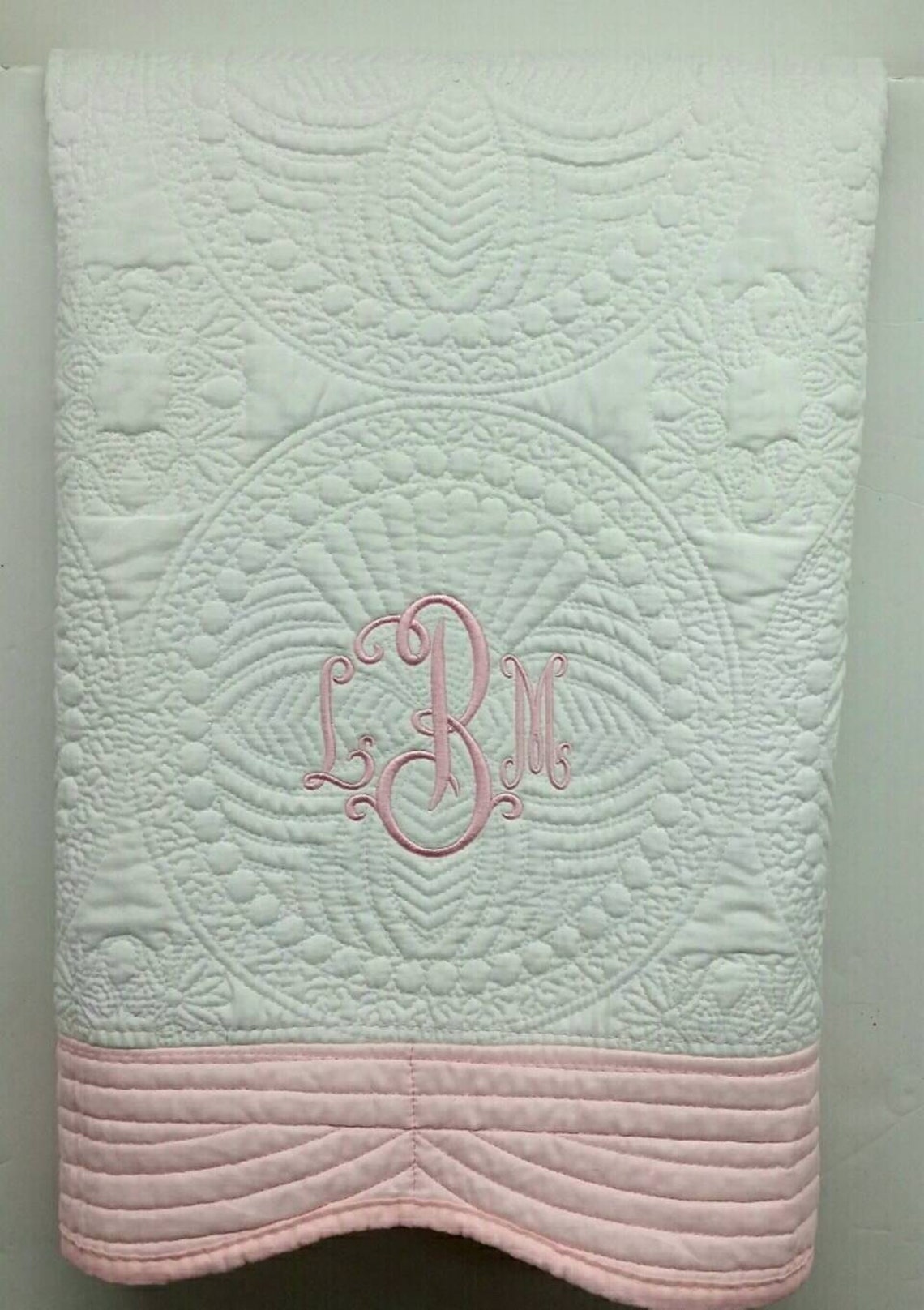 Monogrammed Baby Blankets Girls & Boys Quilted Baby Blanket Etsy