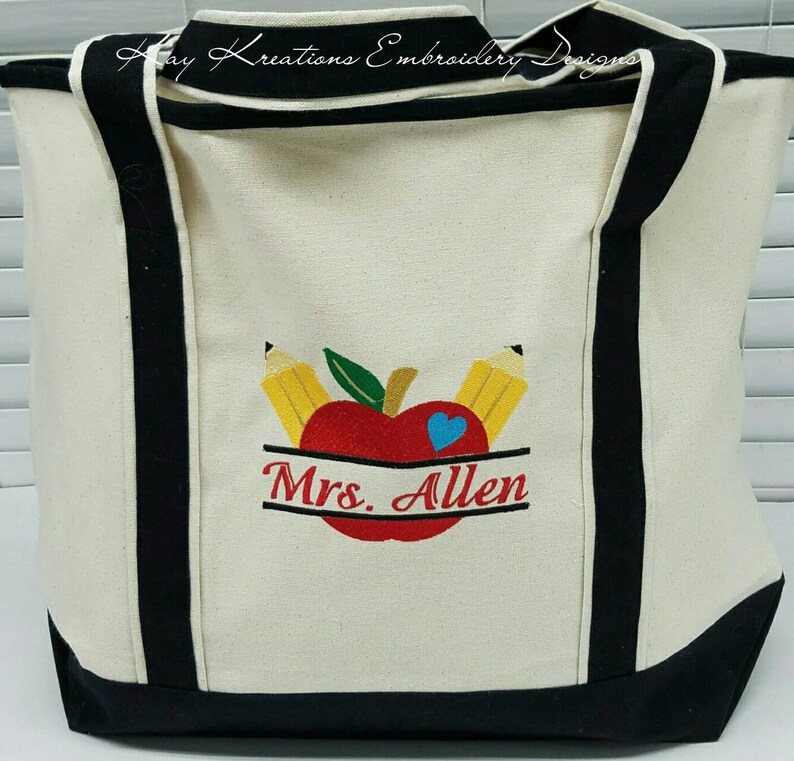 Personalized School Teacher Canvas Tote Teacher Gifts - Etsy