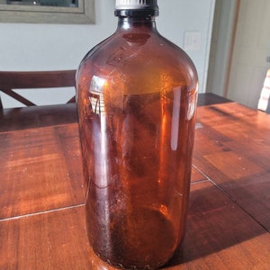 Antique amber UpJohn bottle