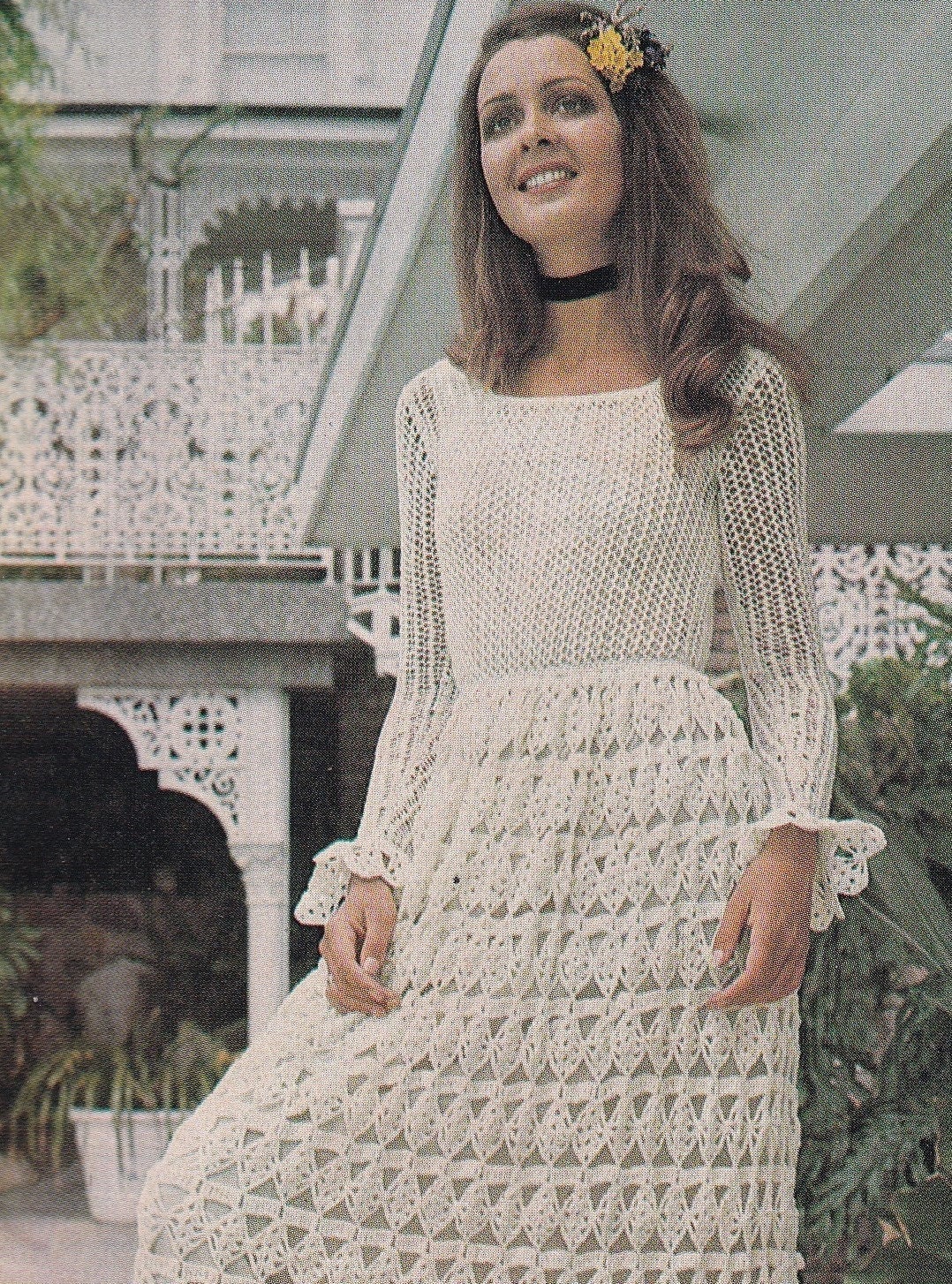 Crochet Pattern Ladies 1960s Dress Top Skirt Bust Size 10 12 - Etsy