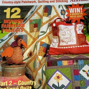 Quilting Redwork Patchwork Stitchery Magazine Bronwyn Hayes Australian Country Threads Red brolly image 1