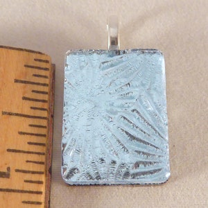 Silver Dichroic Fused Glass Pendant image 2