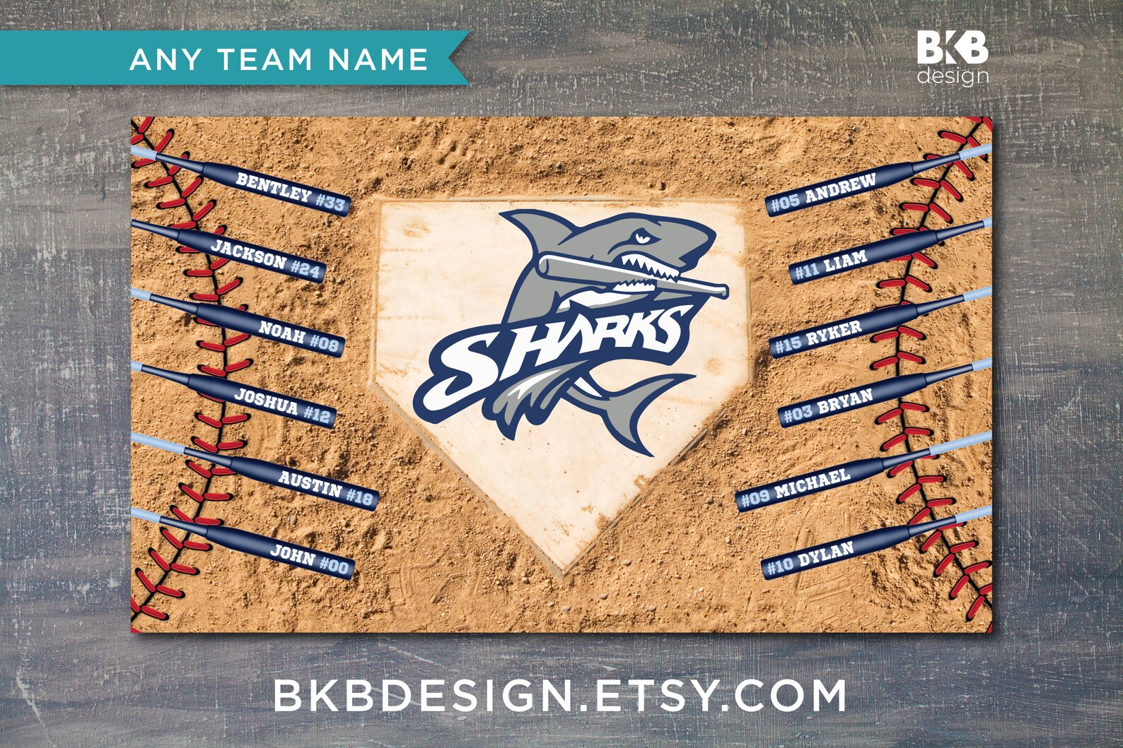 Custom Vinyl Baseball Banner Little League Banner Tball Etsy