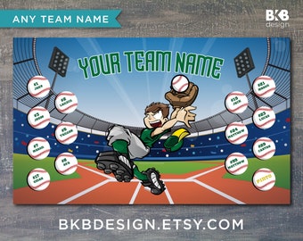 Custom Vinyl Baseball Banner, Little League Banner, T-Ball Banner, Softball Banner, Team Banner -- Tiger