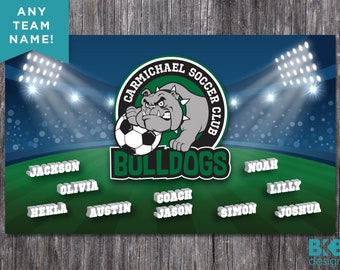 Custom Vinyl Soccer Team Banner, Sports Team Banners, Team Banners,  Bulldogs