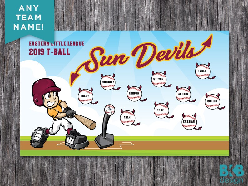 Custom Vinyl Baseball Banner Little League Banner Tball Etsy