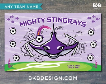 Custom Vinyl Soccer Banner, Stingrays