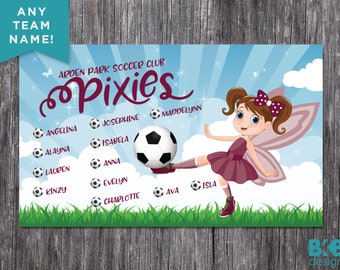 Custom Vinyl Soccer Team Banner, Sports Team Banners, Team Banners,  Pixies, Fairies