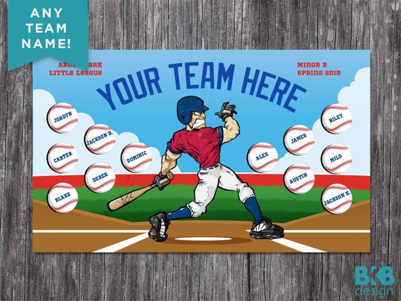 Custom Vinyl Baseball Banner, Little League Banner, T-Ball Banner, Softball Banner, Team Banner -- Muscles Il_570xn