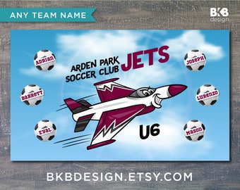 Custom Vinyl Soccer Banner, Jets, Airplanes