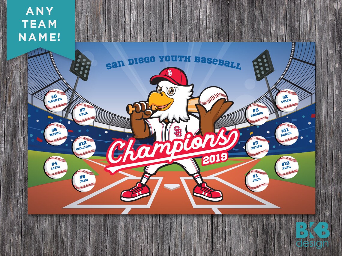 Custom Vinyl Baseball Banner Little League Banner Tball Etsy