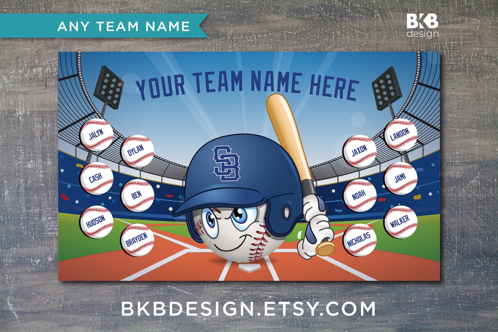 Custom Vinyl Baseball Banner Little League Banner Tball Etsy