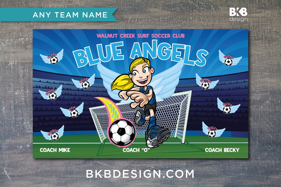 Custom Vinyl Soccer Team Banner Sports Team Banners Team Etsy