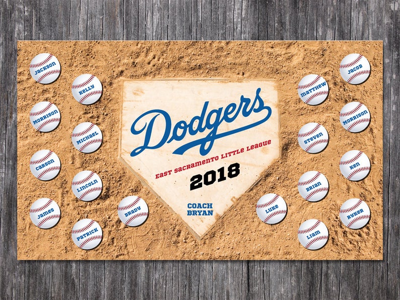 Custom Vinyl Baseball Banner Little League Banner TBall Etsy
