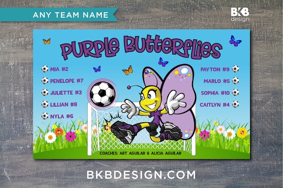 Custom Vinyl Soccer Team Banner, Sports Team Banners, Team Banners, Butterflies, Monarchs Il_570xn