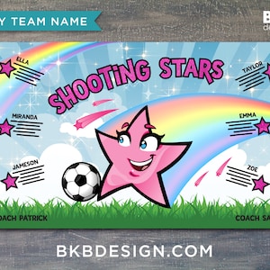 Custom Vinyl Soccer Team Banner, Sports Team Banners, Team Banners,  Shooting Stars