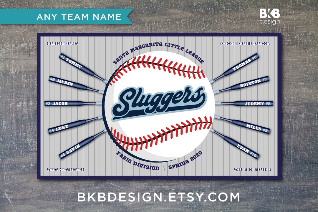 Custom Vinyl Baseball Banner Little League Banner Tball Etsy