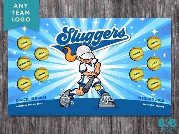 Custom Vinyl Softball Banner, Little League Banner, T-Ball Banner, Softball Banner, Team Banner Il_570xn