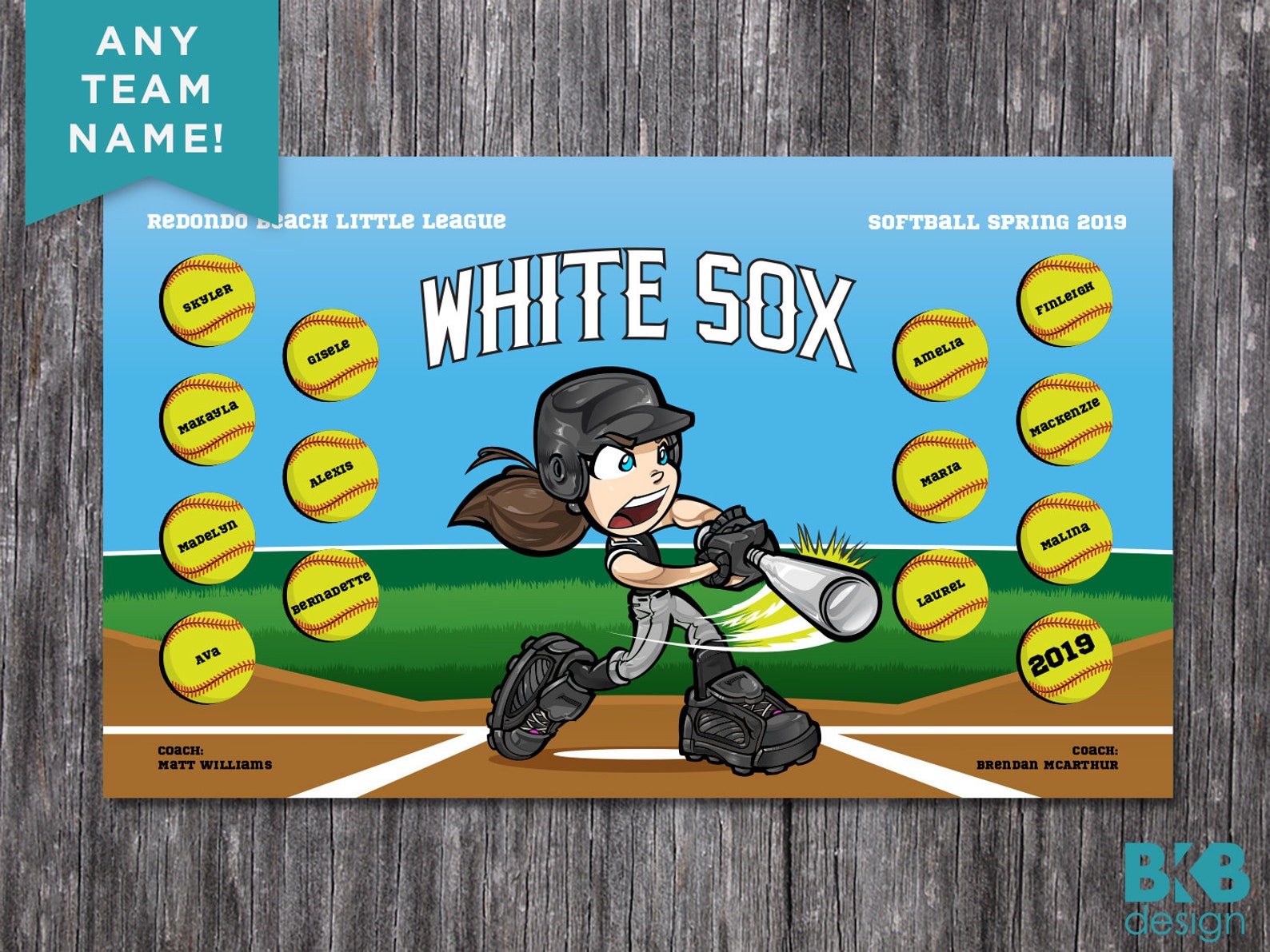 Custom Vinyl Softball Banner Little League Banner Tball Etsy