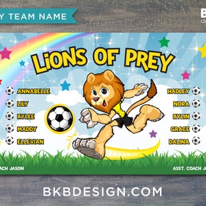 Custom Vinyl Soccer Team Banner, Sports Team Banners, Team Banners, Pink Predator image 6