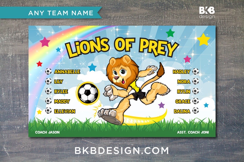 Custom Vinyl Soccer Team Banner, Sports Team Banners, Team Banners, Pink Predator image 6