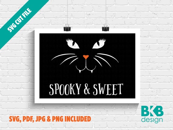 Halloween cat SVG cut file, Spooky and Sweet Il_570xn