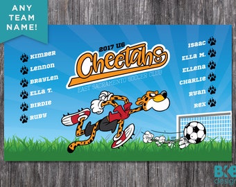 Custom Vinyl Soccer Team Banner, Sports Team Banners, Team Banners,  Cheetahs