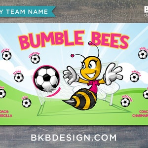 Custom Vinyl Soccer Team Banner, Sports Team Banners, Team Banners, Pineapple Princesses image 6