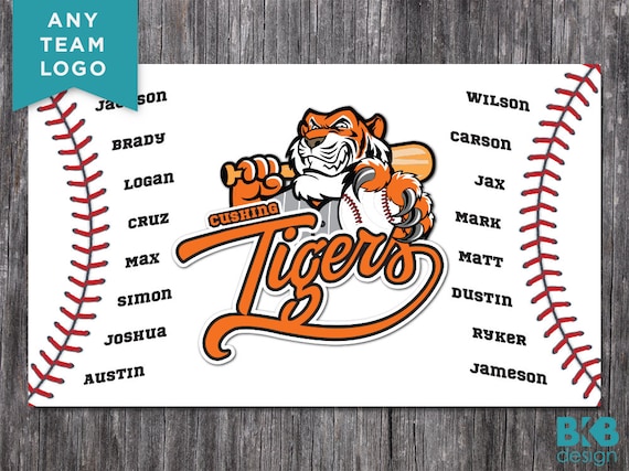 Custom Vinyl Baseball Banner, Little League Banner, T-Ball Banner, Softball Banner, Team Banner -- Tigers Il_570xn